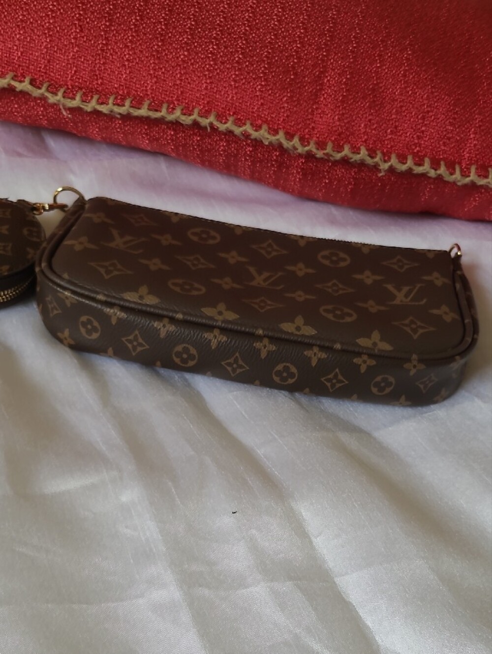 Louis Vuitton Look-A-Like Brown Monogram Crossbody with Gold Hardware - Picture 7 of 12